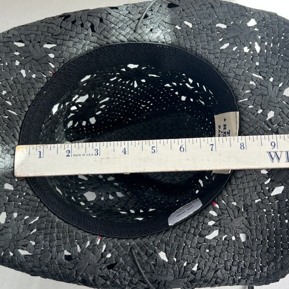 Toby Keith's Cowboy Hat "Whiskey Girl" PInk OS Black 100% Paper Woven - Picture 12 of 16